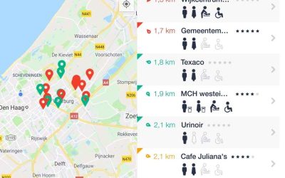 Hoge nood App. Vind toiletten in Nederland