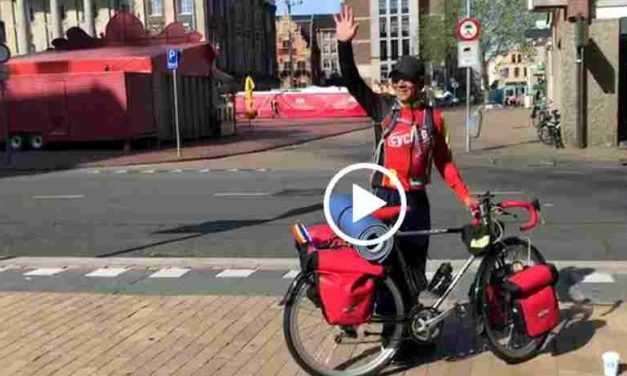 Ex-dakloze vertrokken voor immense fietstocht naar Lissabon voor het goede doel