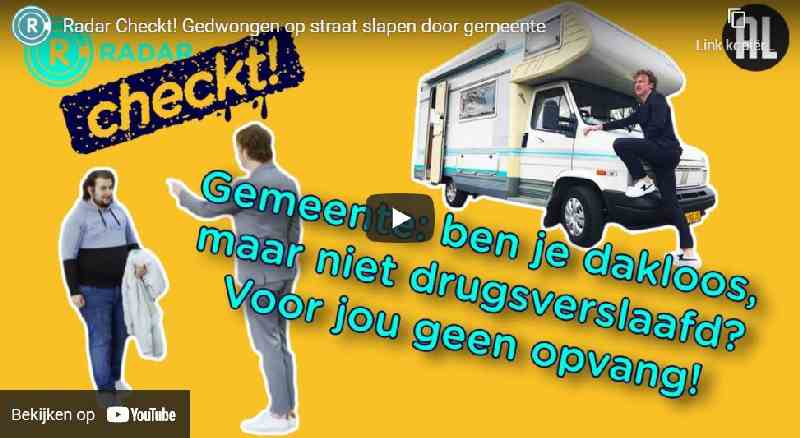 Radar Checkt! Gedwongen op straat slapen door gemeente