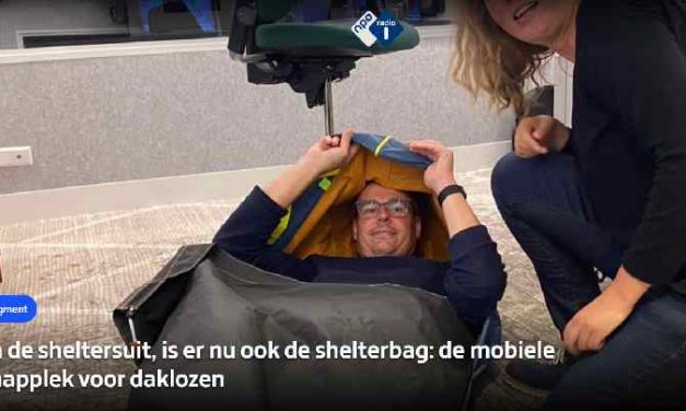 Radio-interview op NPO1: Met Bas Timmer en Joy Falkena met belevenissen rondom de sheltersuits/bags.