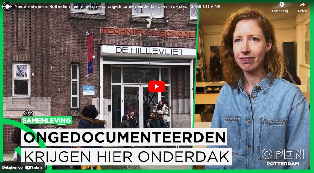 {Video} Nieuw netwerk in Rotterdam neemt het op voor ongedocumenteerde dakloze mensen in de stad
