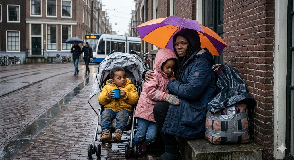 40 dakloze moeders in Amsterdam luiden noodklok: ‘Wij slapen met onze kinderen op straat’