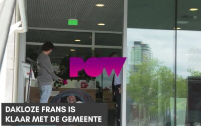 {Video} Dakloze Frans kampeert pal voor Stadskantoor: ‘Wil een uitkering!’